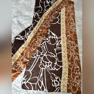 Anne Klein Silk Scarf Beautiful Fall Colors 61"